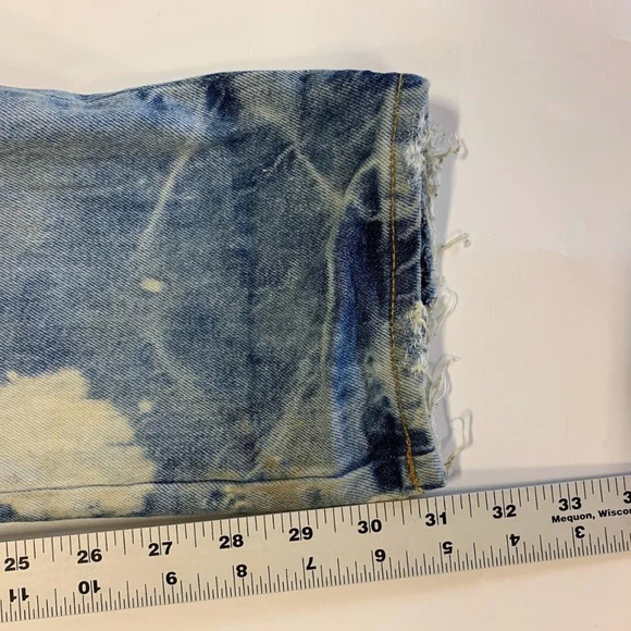 Strivers Row Men's Grey Birch Distressed Fit Raw Bleached Jeans Size 30x31 NWT - Picture 14 of 14